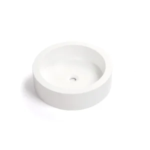 Waskom Velia 46x46x12,5cm glans wit inclusief afvoerplug