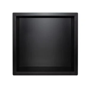 Mat zwart RVS Inbouwnis 30x30x10cm