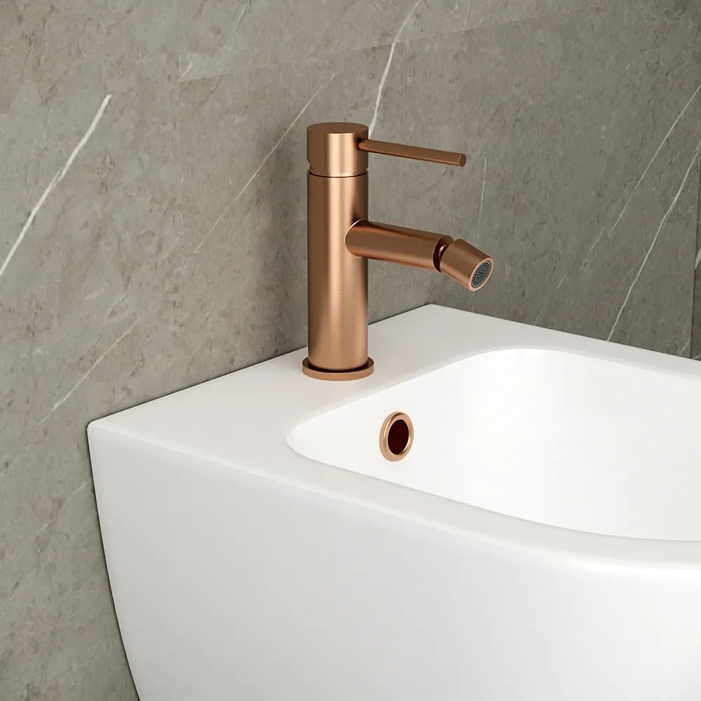 Bidetkraan copper één-greeps bediening inclusief aansluitslangen - Afbeelding 6