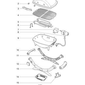 Weber 66549 Front Leg frame Q200/2000