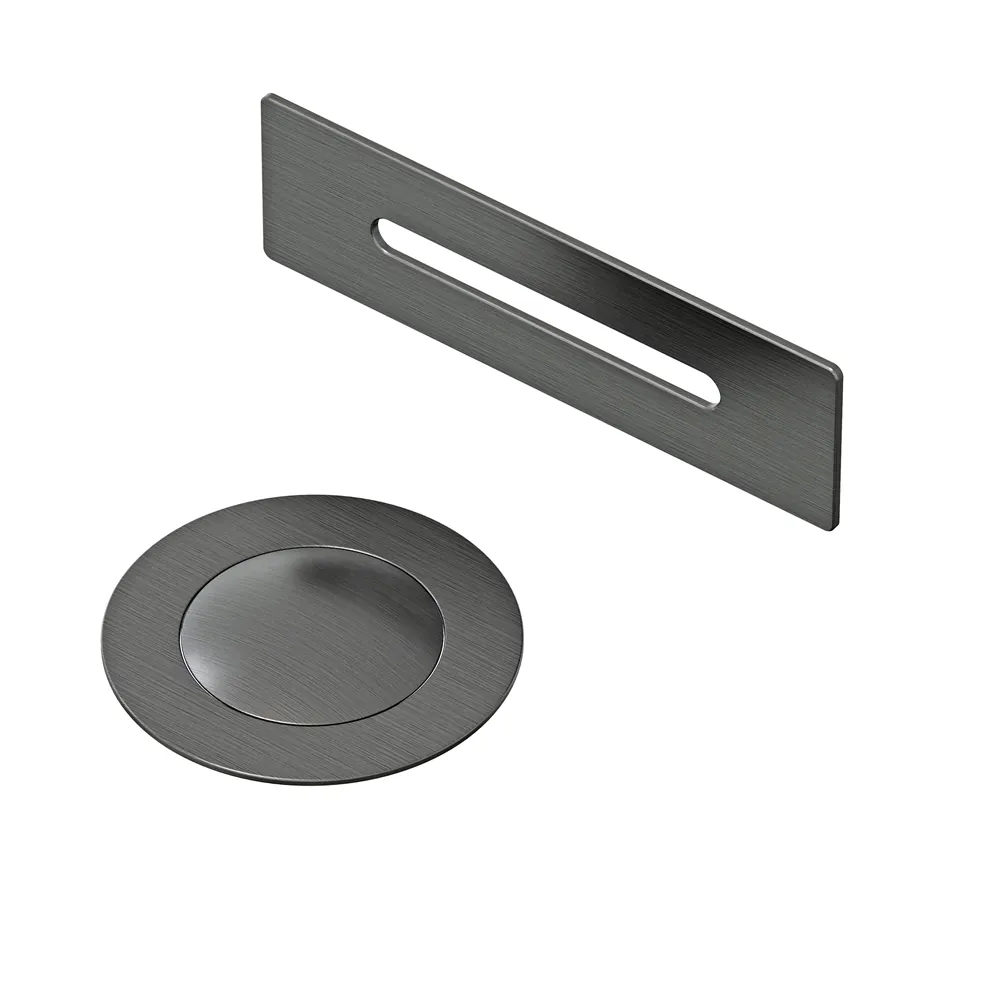 Clickwaste badafvoer inclusief overloop gun metal