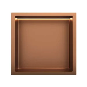 Copper RVS Inbouwnis 30x30x7cm met LED verlichting