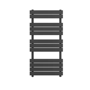 Designradiator Ella 120x60cm mat grijs 703W zij aansluiting