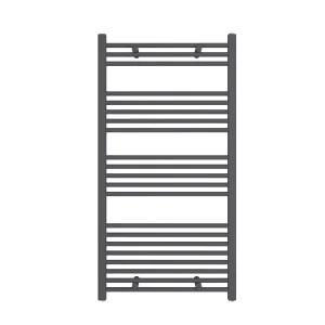 Designradiator Sofia 115x60cm mat grijs 536W zij aansluiting