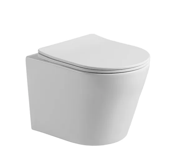 Toiletset Julio randloos glans wit met bedieningspaneel Flat mat beige en Geberit Duofix WC-element (UP320) - Afbeelding 3