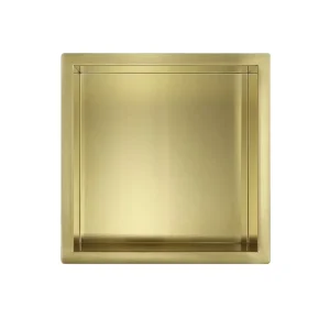Mat goud RVS Inbouwnis 30x30x7cm