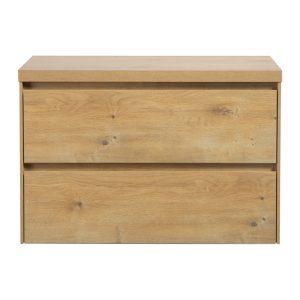 Badkamermeubel Nero voor waskom 80cm eiken