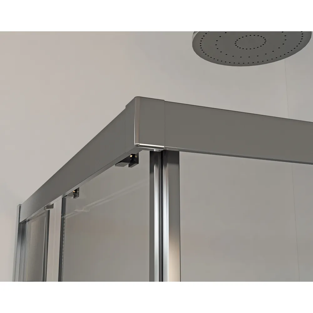 Douchecabine met schuifdeur 90x90x195cm serie Nevio chroom 6mm Nano veiligheidsglas - Afbeelding 4