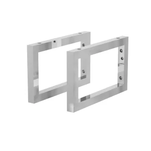 Ophangbeugel 48x15x2 cm chroom set van 2 stuks
