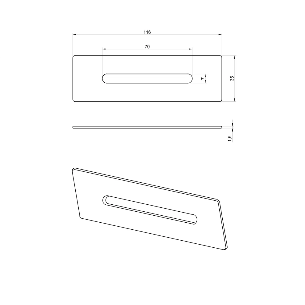 Clickwaste badafvoer inclusief overloop gun metal - Afbeelding 4