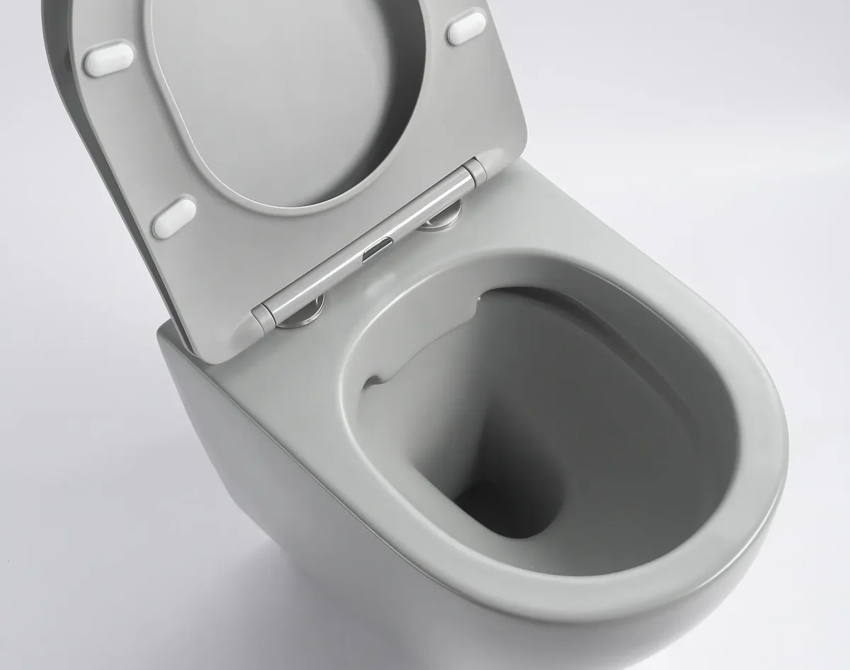 Hangend toilet Pietro randloos inclusief softclose zitting mat grijs 49x37x37cm - Afbeelding 8