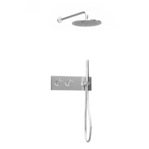 Inbouw regendouche met wandarm 25cm douchekop chroom tweeknops bediening