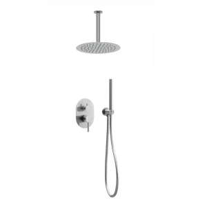 Inbouw regendouche met plafond arm 30cm douchekop volledig Rvs ovaal