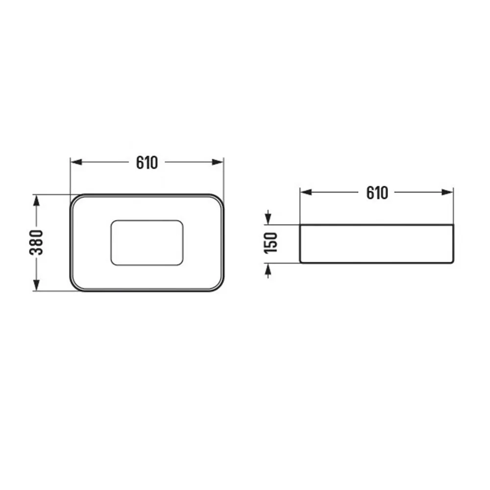 Wastafel Rosa 61x38x15cm mat grijs inclusief afvoerplug - Afbeelding 4