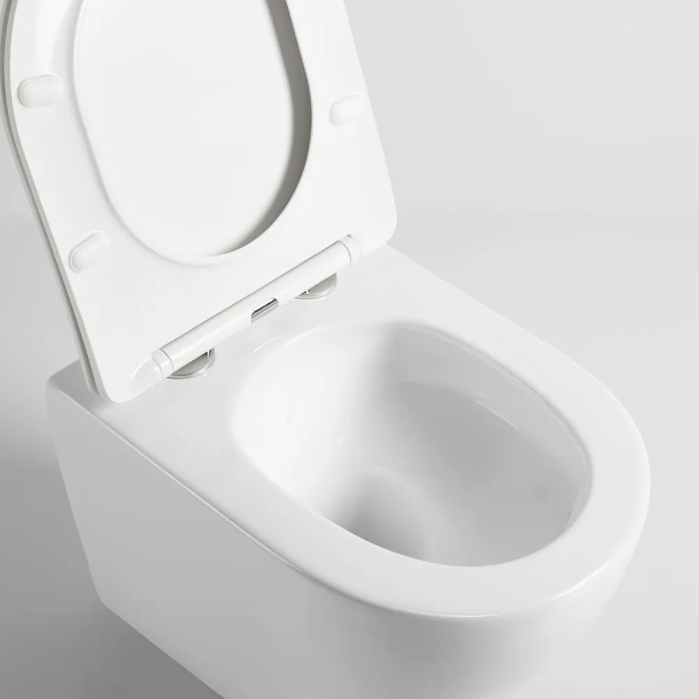 Hangend toilet Pietro tornado flush inclusief softclose zitting glans wit 49x37x37cm - Afbeelding 8