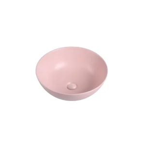 Waskom Luisa 41x41x15cm mat roze inclusief afvoerplug