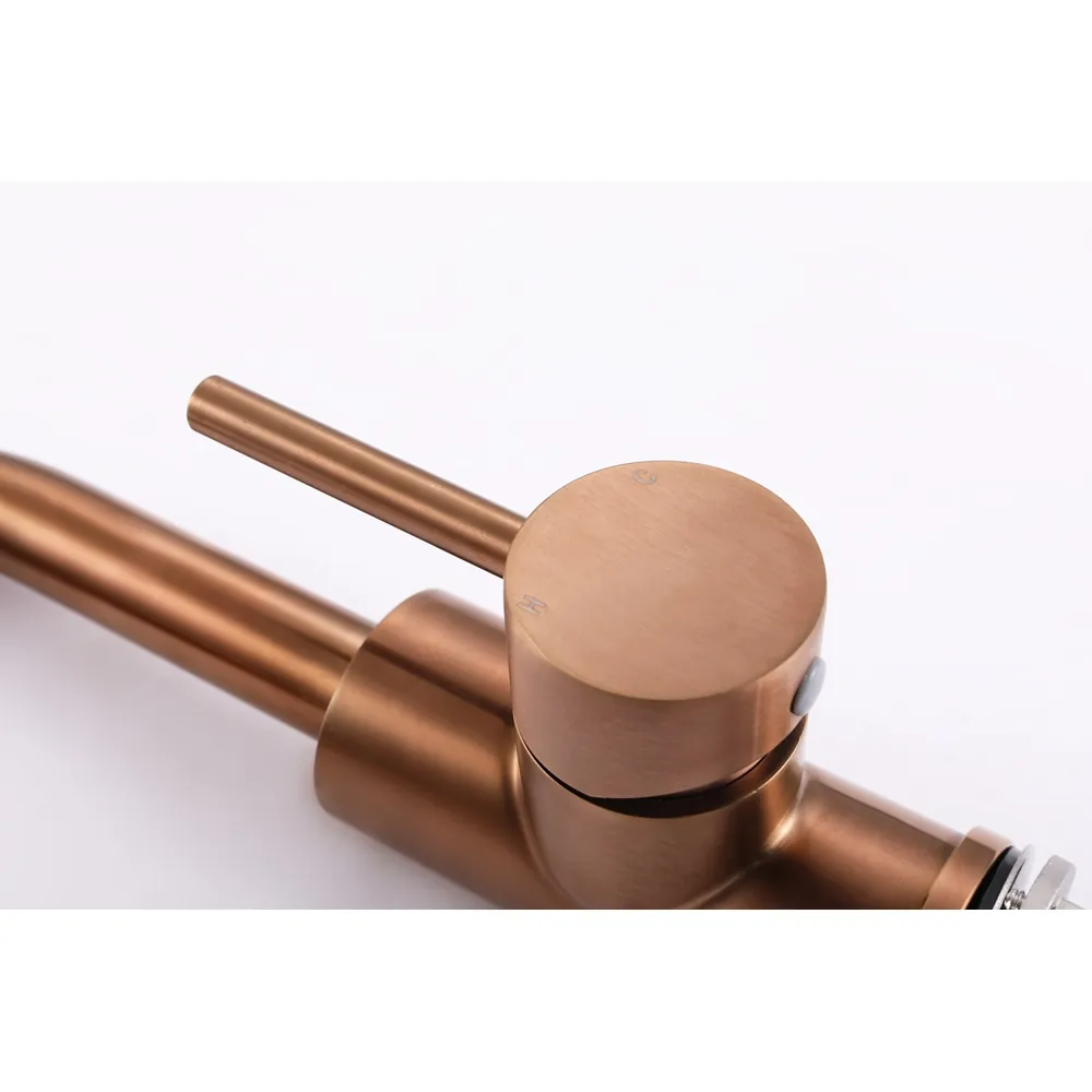 Wastafelkraan met draaibare uitloop Copper één-greeps bediening inclusief aansluitslangen - Afbeelding 8