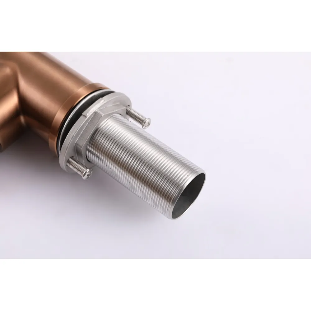 Wastafelkraan met draaibare uitloop Copper één-greeps bediening inclusief aansluitslangen - Afbeelding 9