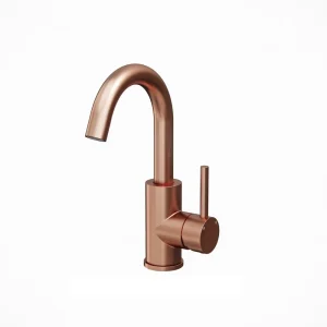 Wastafelkraan met draaibare uitloop Copper één-greeps bediening inclusief aansluitslangen