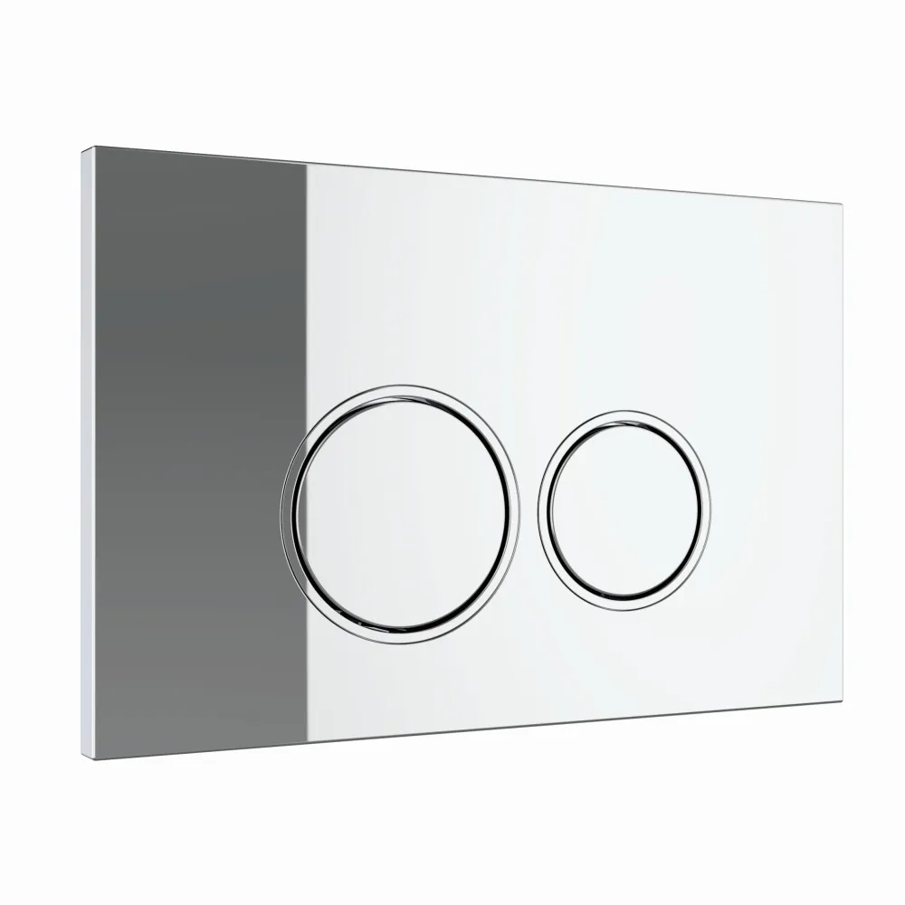 Toiletset Pietro randloos mat grijs met bedieningspaneel Ring chroom en Plieger Duofix WC-element (UP320) - Afbeelding 5
