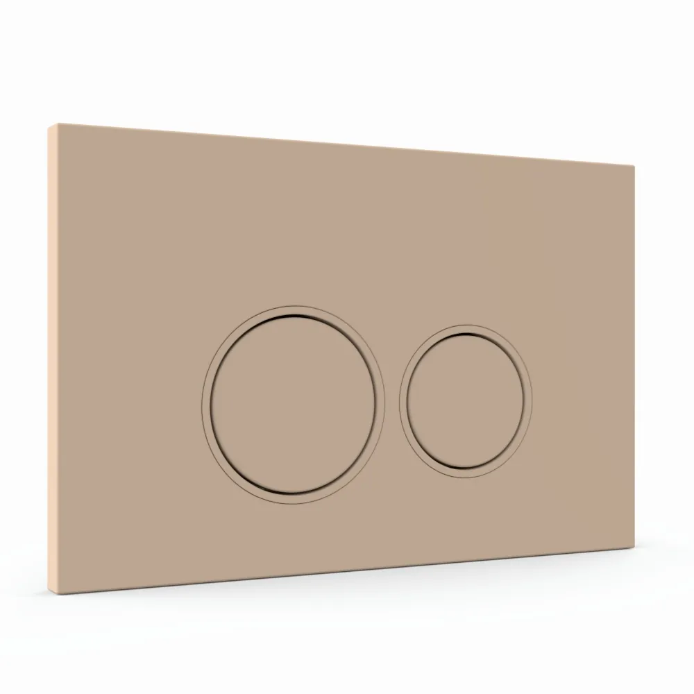 Toiletset Pietro tornado flush mat beige met bedieningspaneel Ring mat beige en Geberit Duofix WC-element (UP320) - Afbeelding 5