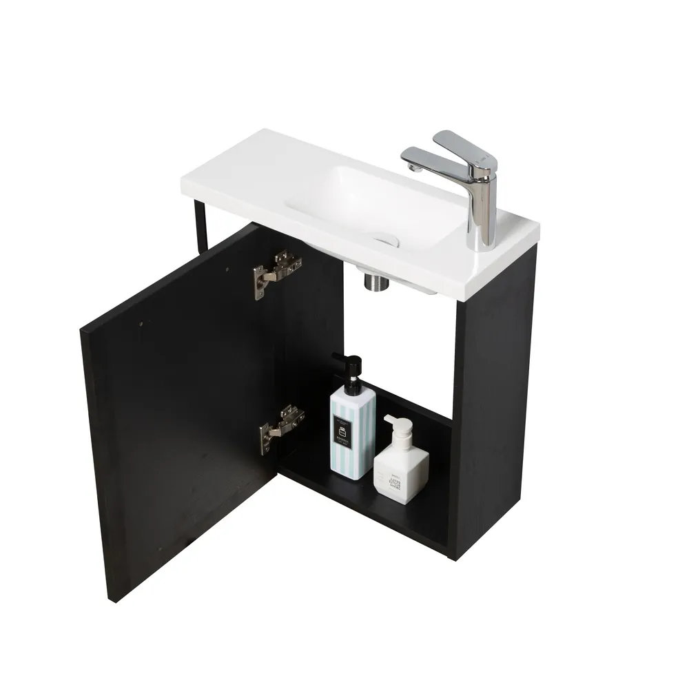 Fonteinmeubel Finn 40cm zwart eiken - Afbeelding 5