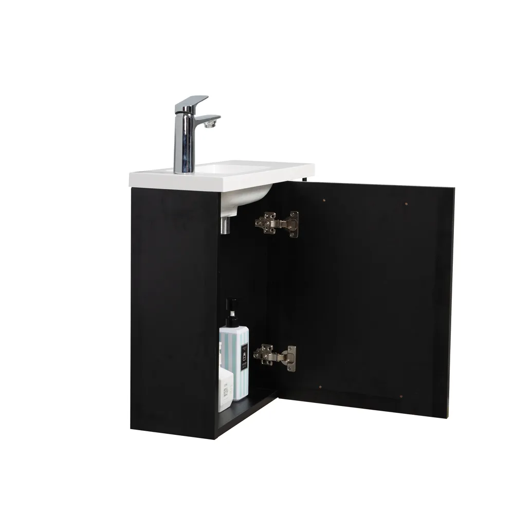Fonteinmeubel Finn 40cm zwart eiken - Afbeelding 6