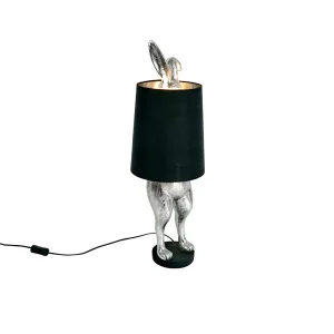 Zilveren Konijn Lamp Hiding Bunny