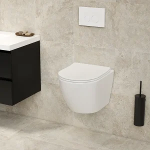 Hangend toilet Pietro tornado flush inclusief softclose zitting glans wit 49x37x37cm
