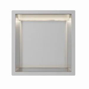 RVS Inbouwnis 30x30x10cm met RGB verlichting