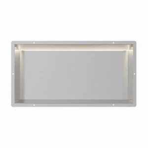 RVS Inbouwnis 30x60x10cm met tegelflens en RGB verlichting