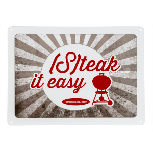 Weber-metalen bord ‘Steak it easy’