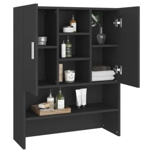 Wasmachine boven kast 70,5x25,5x90 cm zwart