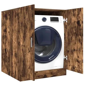 Wasmachine ombouw gerookt eikenkleurig