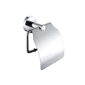 Wc-rolhouder chroom Rond met klep